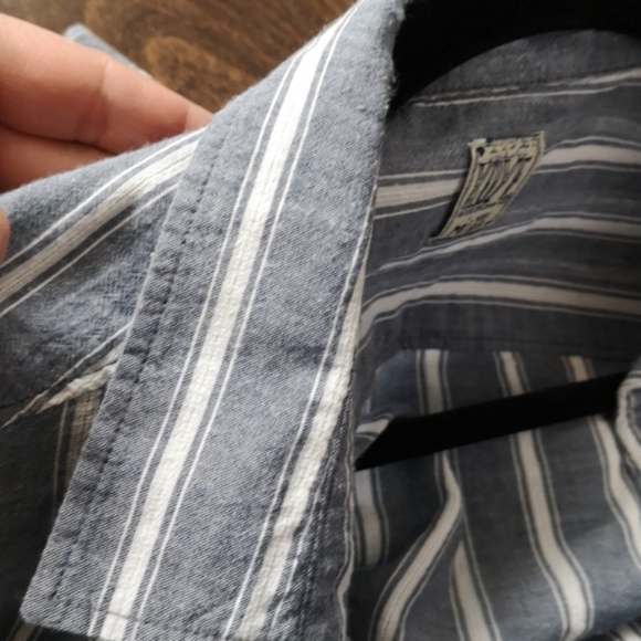 Chambray striped button down shirt - Picture 9 of 12